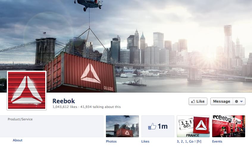 reebok facebook page