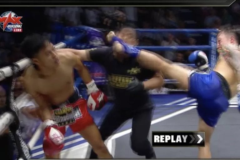 Video: Muay Thai Fighter Knocks Out His Opponent & Referee