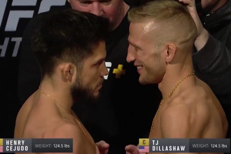 Video: Watch Henry Cejudo & TJ Dillashaw’s Final Staredown