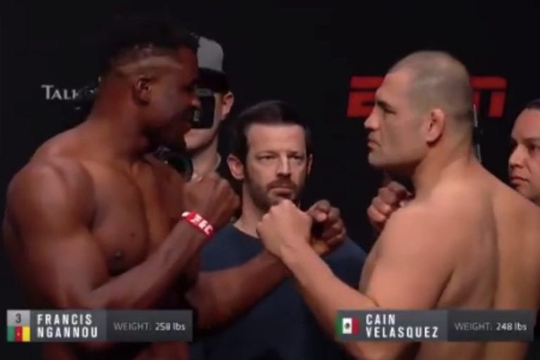 Video: Watch Francis Ngannou & Cain Velasquez’ Final UFC Phoenix Staredown