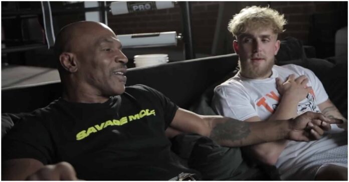 Mike tyson and jake paul press