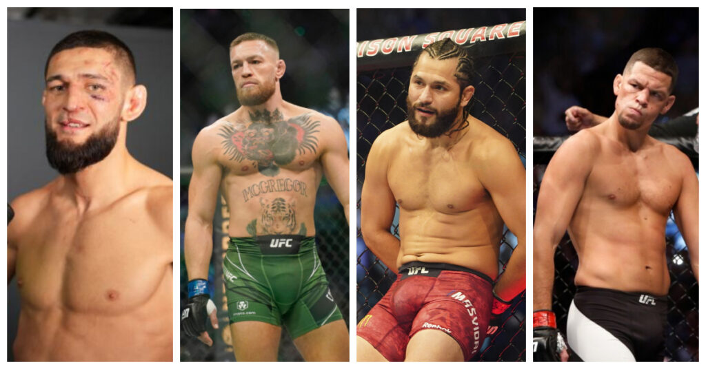 Khamzat Chimaev, Conor McGregor, Jorge Masvidal, Nate Diaz