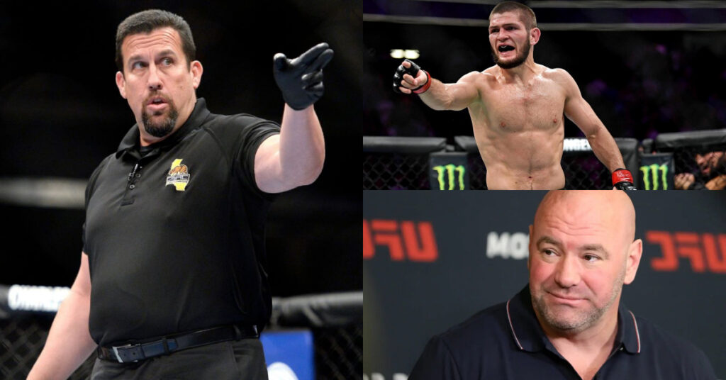 John McCarthy, Khabib Nurmagomedov, Dana White