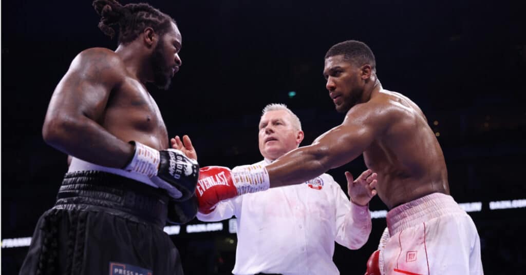 Anthony Joshua defeats Jermaine Franklin Boxing post-fight brawl