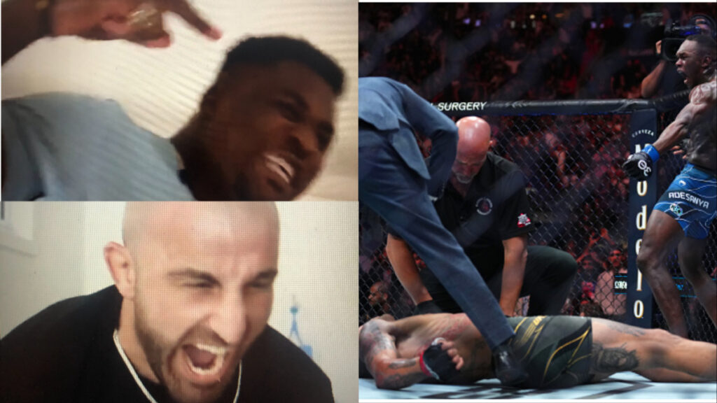 Francis Ngannou Israel Adesanya Alex Volkanovski UFC 287