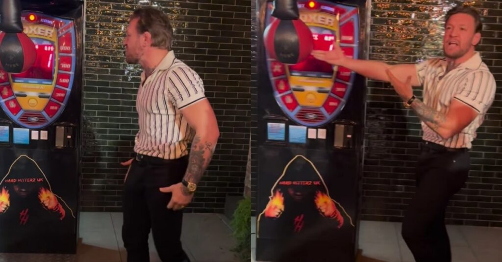 Conor McGregor breaks punching machine gets embarrassing score UFC return number one baby