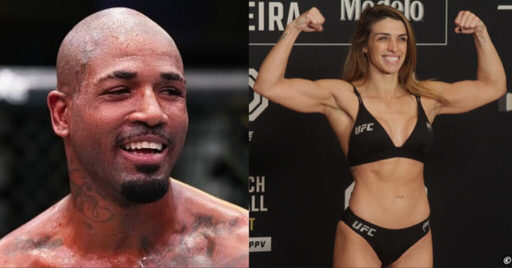 Bobby Green distracted by Mackenzie Dern