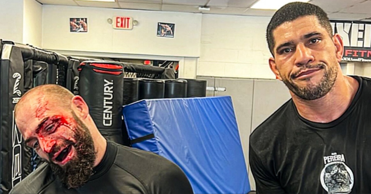 Video – UFC champion Alex Pereira bloodies sparring partner in intense training session