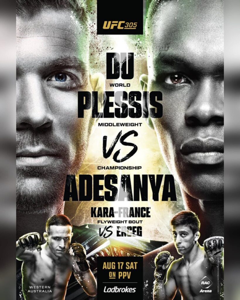 Dricus Du Plessis vs Israel Adesanya Poster