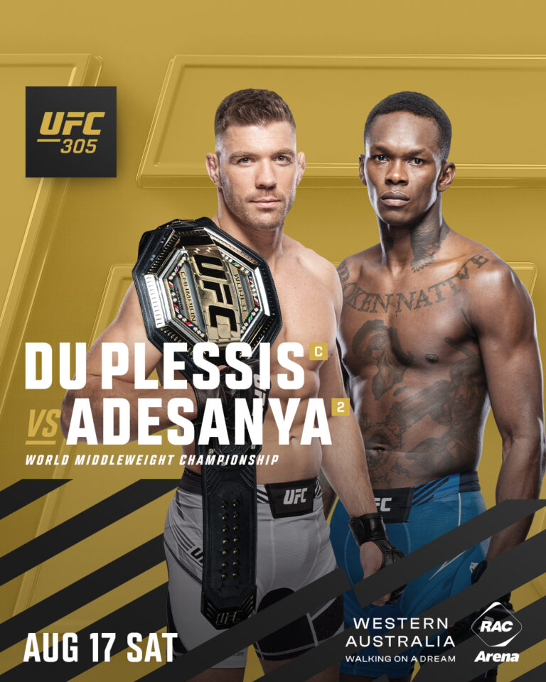 UFC 305: Dricus Du Plessis Vs. Israel Adesanya - Fight Card, Betting ...