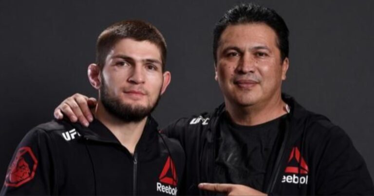 Video - Khabib Nurmagomedov and team surprise coach Javier Mendez with gift to commemorate his legacy