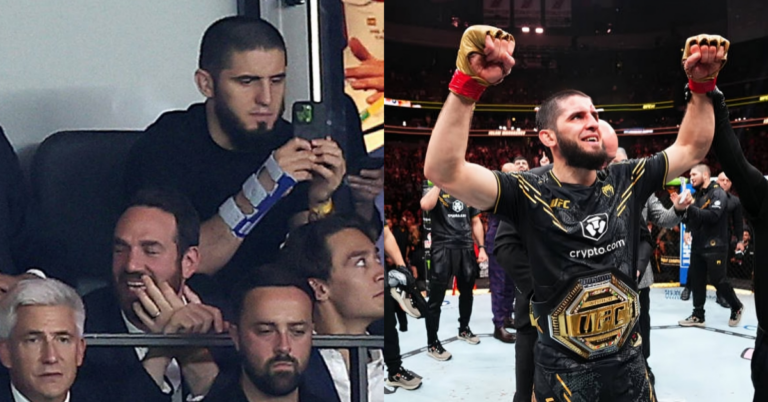 Islam Makhachev spotted wearing brace during EURO 2024 final UFC star