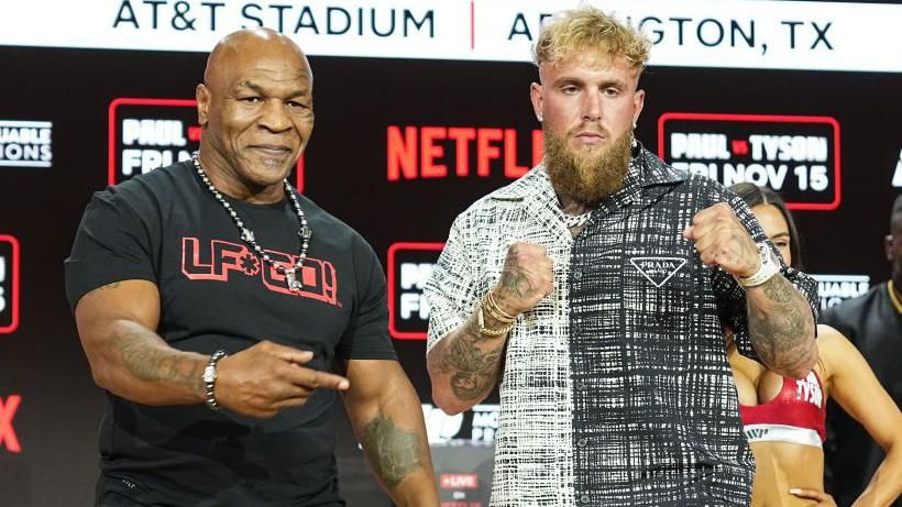 Jake Paul and Mike Tyson