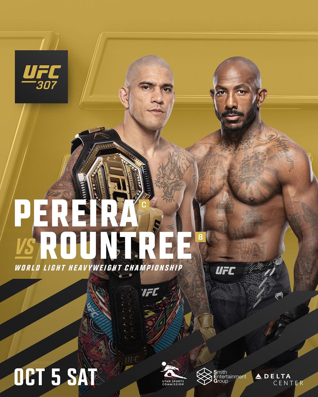 UFC 307: Alex Pereira Vs. Khalil Rountree Jr: - Fight Card, Betting ...