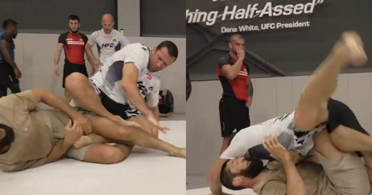 Grappling Showdown: Khamzat Chimaev vs Luke Rockhold at UFC Gym Video