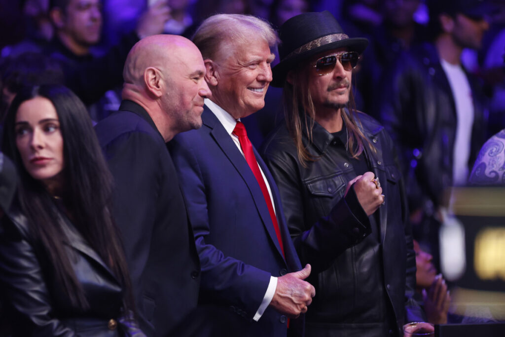 Dana White, Donald Trump, and Kid Rock