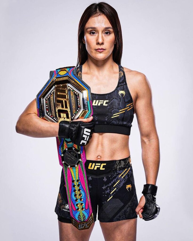 Alexa Grasso with UFC belt