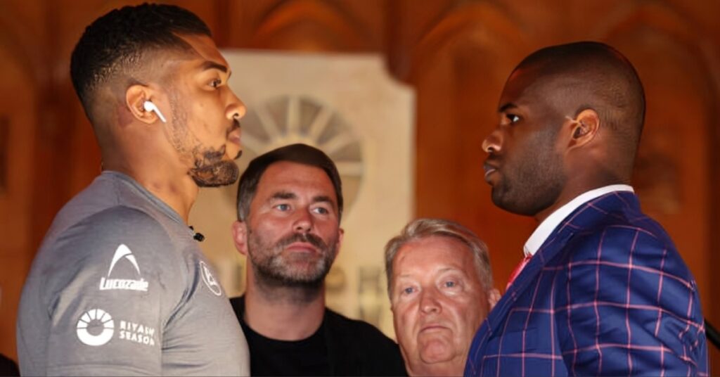 Daniel Dubois slams table in frustration, Anthony Joshua face off at press conference: 'Move on'