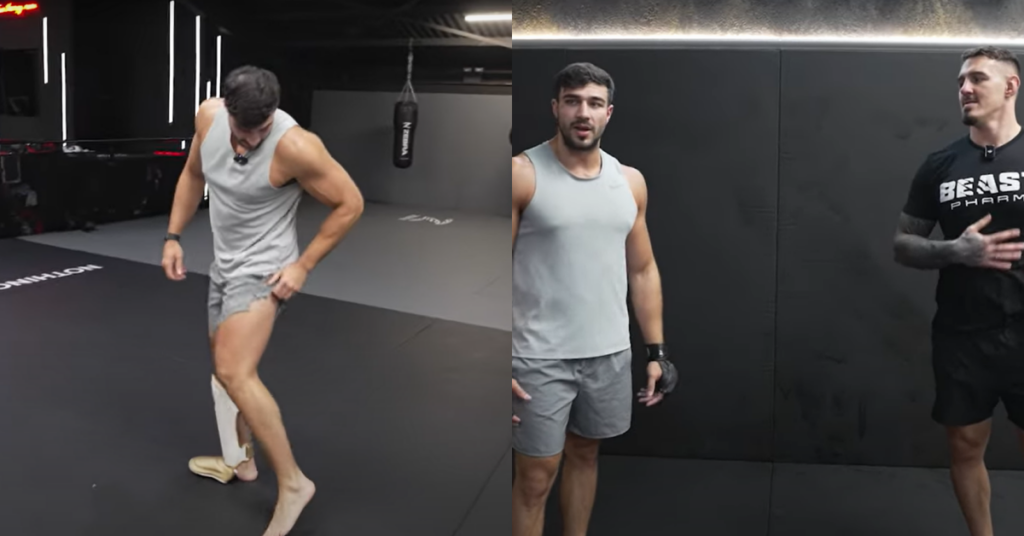 Tommy Fury eats 11 leg kicks from UFC star Tom Aspinall in preperation for Jake Paul rematch