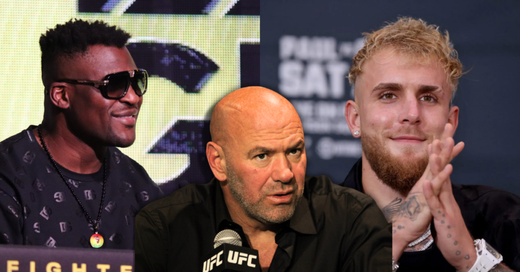 Francis Ngannou and Jake Paul Mock Dana White Over Flip-Flopping Narrative