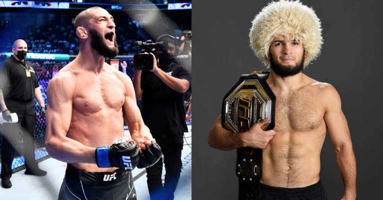 Khamzat Chimaev and Khabib Nurmagomedov