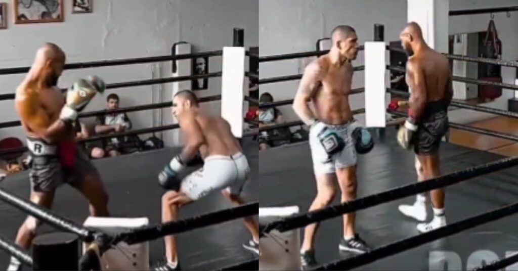 Video: UFC King Alex Pereira Trades with Professional Heavyweight Boxer