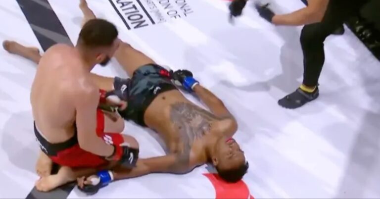 Video: Referee Botches Call, Misses Fighter Going Out Cold in Von Flue Choke—Told to ‘Work’