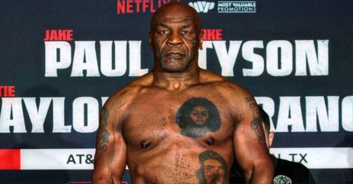 Photos - Mike Tyson hits the scales in ripped shape for Jake Paul boxing fight