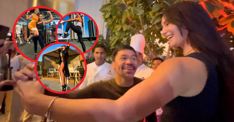 Manny Pacquiao excited to meet Tall Woman Katarina Kavaleva Giantess Towering