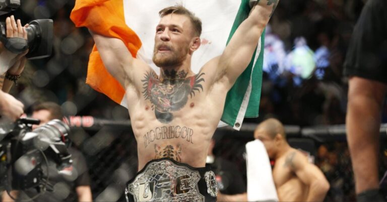 Conor McGregor Celebrates 9th Anniversary of Unifying UFC Gold in 12 Seconds