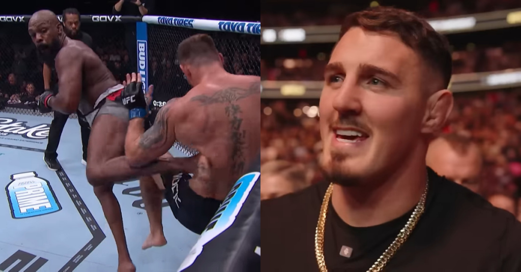 Ringside Rivalry: Tom Aspinall's Intense Reaction to Jon Jones vs. Stipe Miocic Showdown