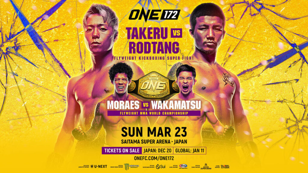 Takeru vs. Rodtang at Saitama Super Arena Has Been Announced for ONE 172