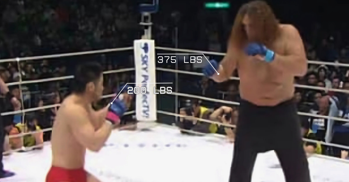 PRIDE's Wildest Fight Minowaman vs. Giant Silva, A Clash with Nearly 200 lbs Difference