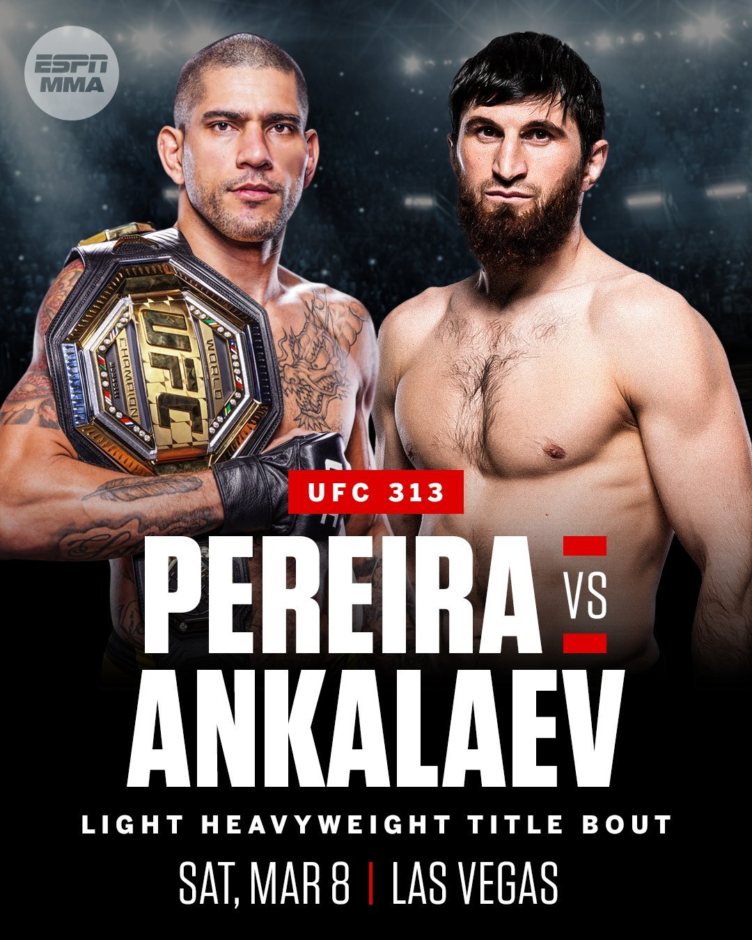 UFC 313: Alex Pereira vs. Magomed Ankalaev poster