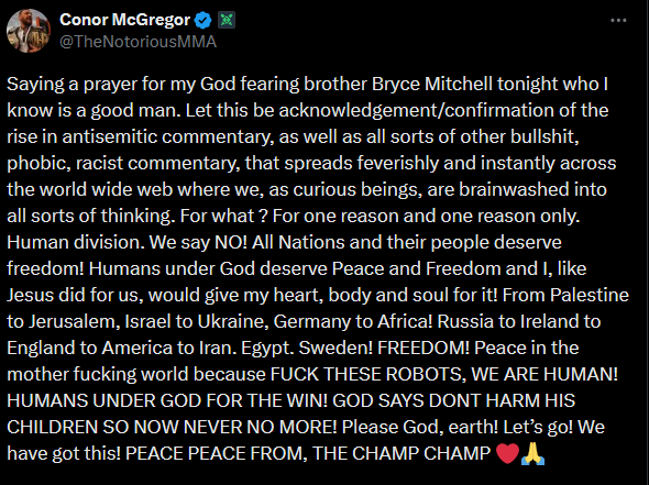 conor mcgregor bryce mitchell