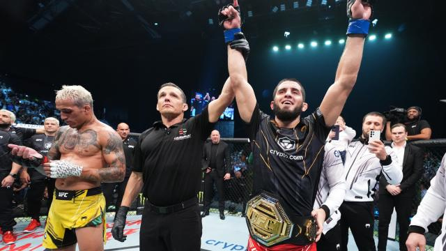 islam makhachev oliveira belt 1