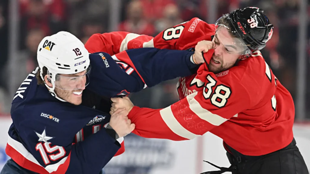 4 nations hockey fight