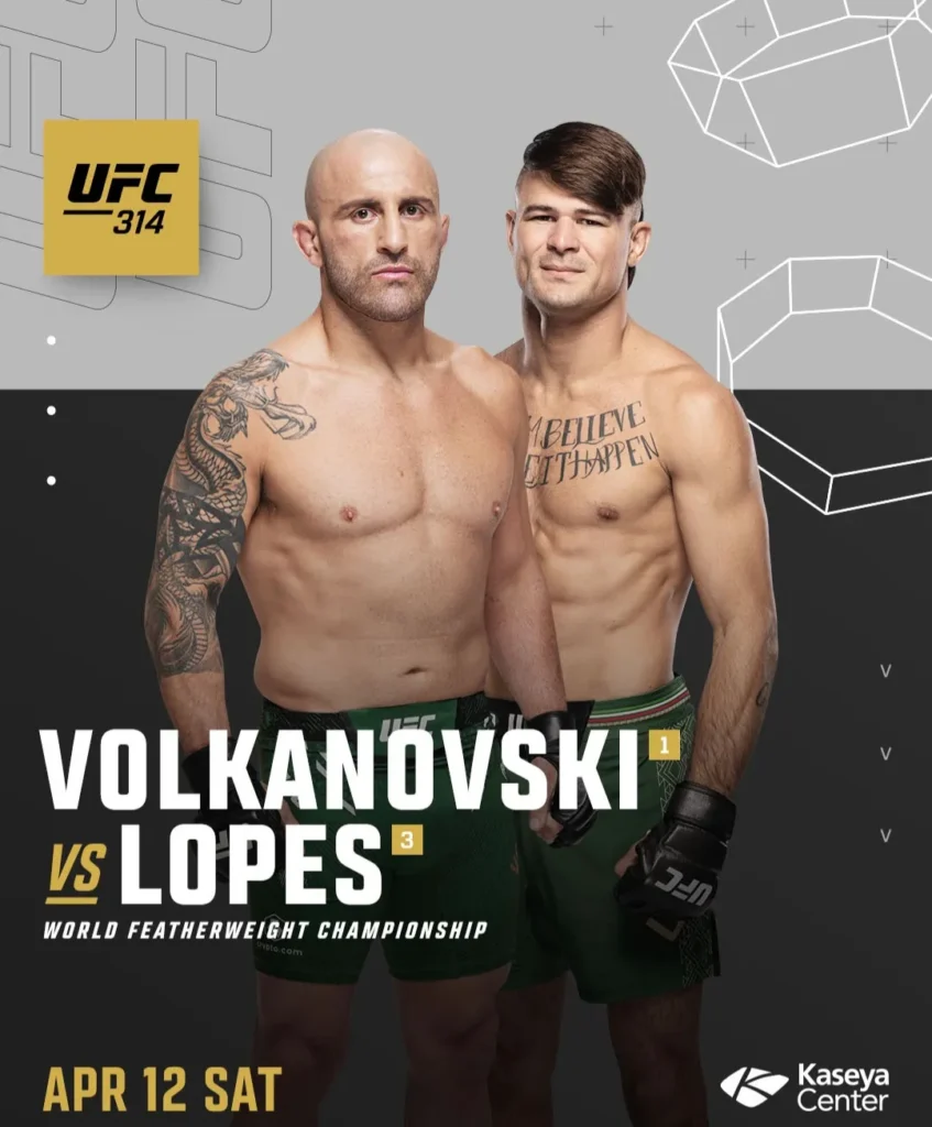 UFC 314: Alexander Volkanovski vs Diego Lopes Poster