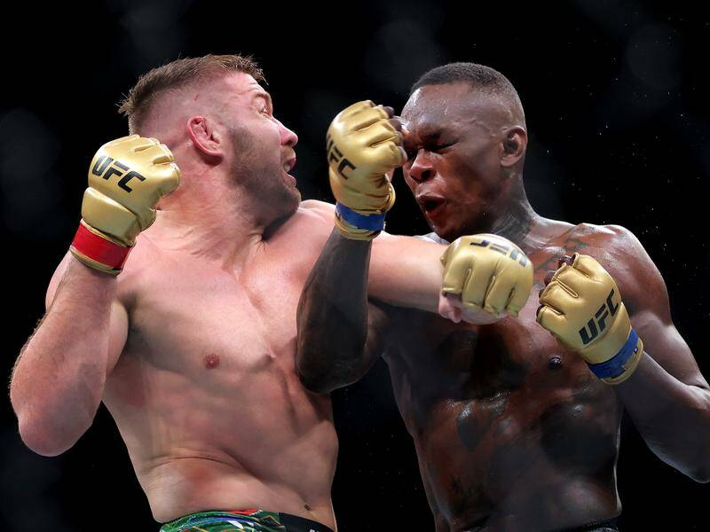 Dricus Du Plessis and Israel Adesanya UFC305