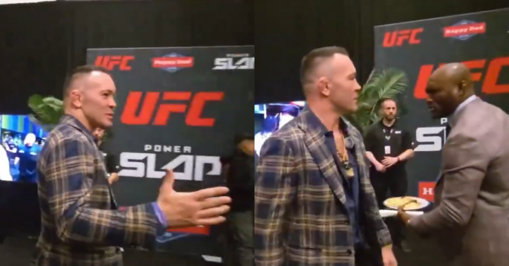 Video - Colby Covington awkwardly embraces Kamaru Usman at UFC Vegas 102: 'Good to see you'