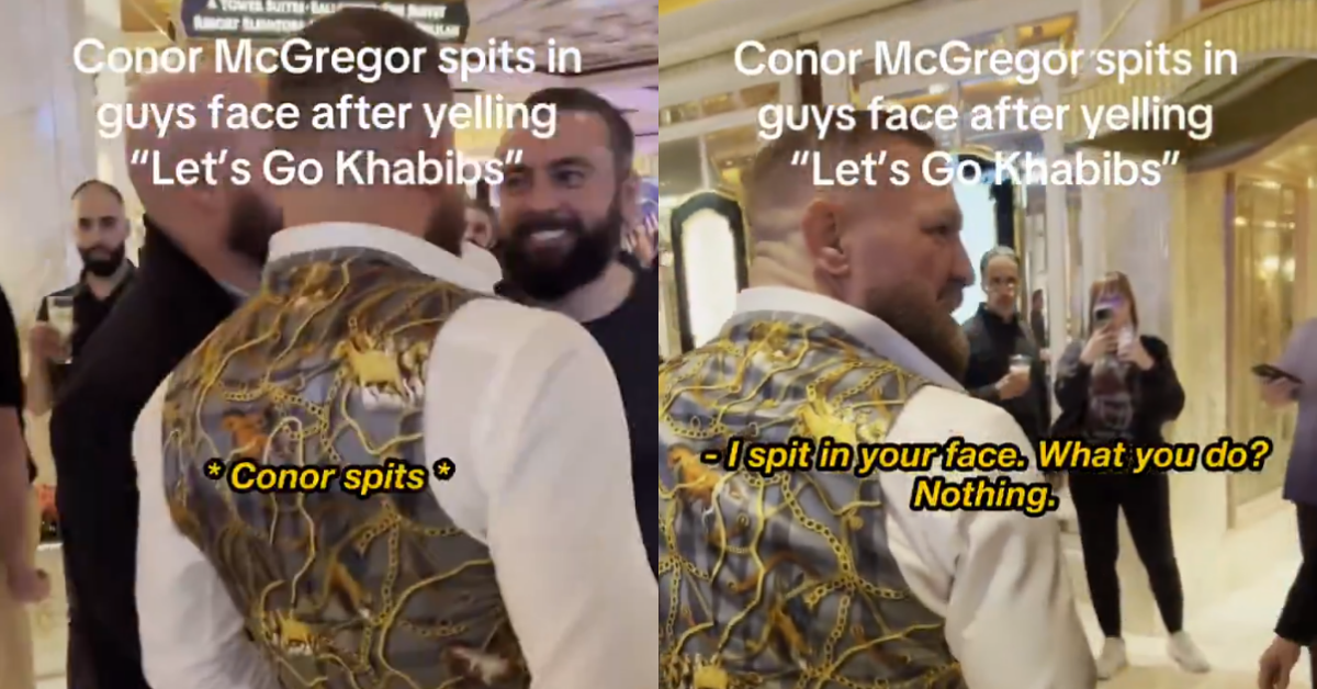 Video - UFC star Conor McGregor spits on fan after pro-Khabib Nurmagomedov jibe: 'What you gonna do?'