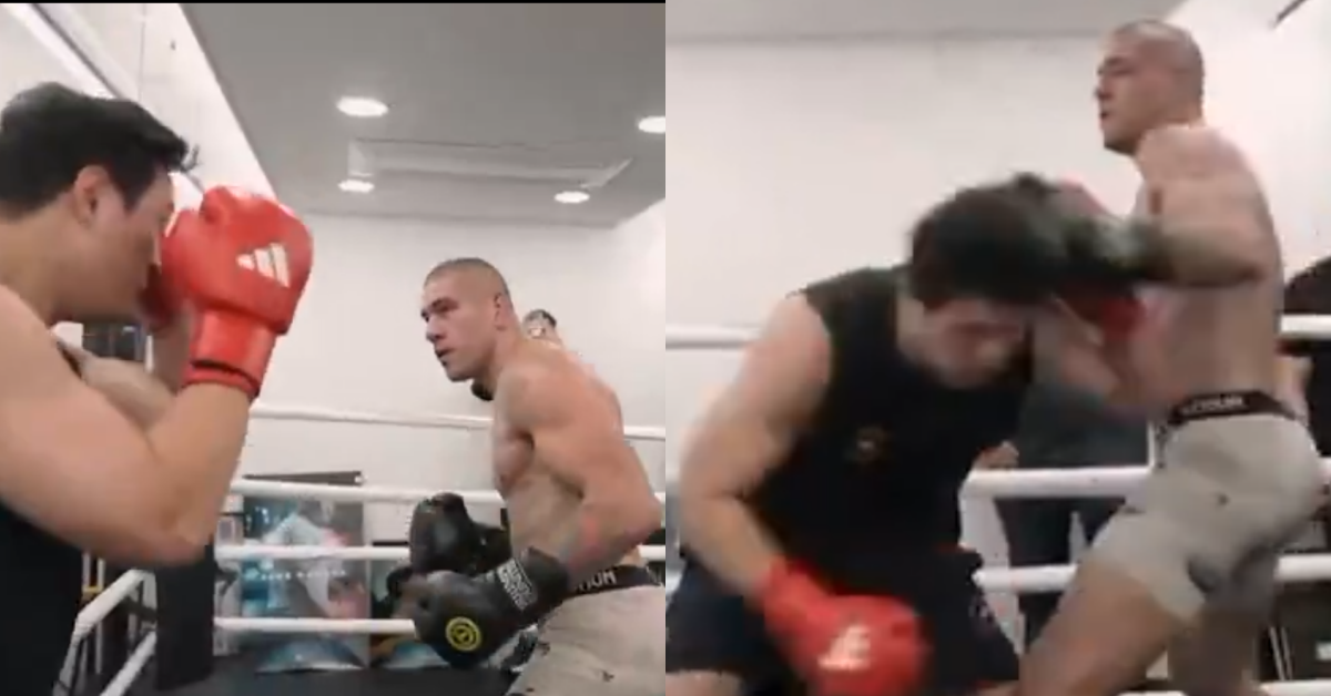 Video - Alex Pereira battles South Korea’s top heavyweight boxer in brutal gym session